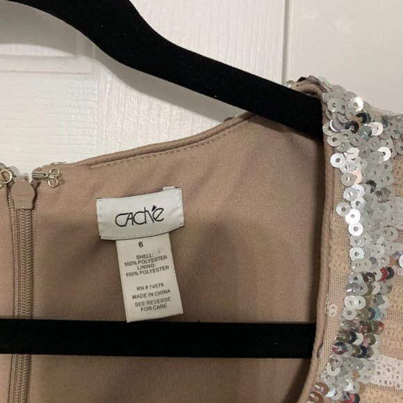 Cache Sequin Dress Size 6 - Picture 2 of 3